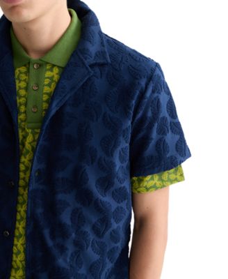 Men's French Terry Embroidered Short-Sleeve Shirt