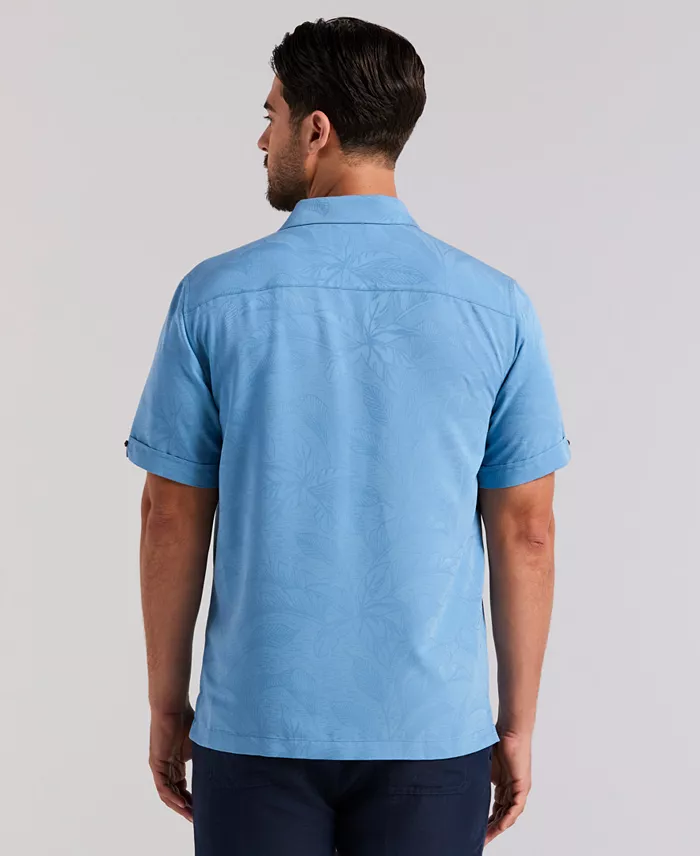 Men's Palm Print Short-Sleeve Button-Down Shirt - thumbnail 4