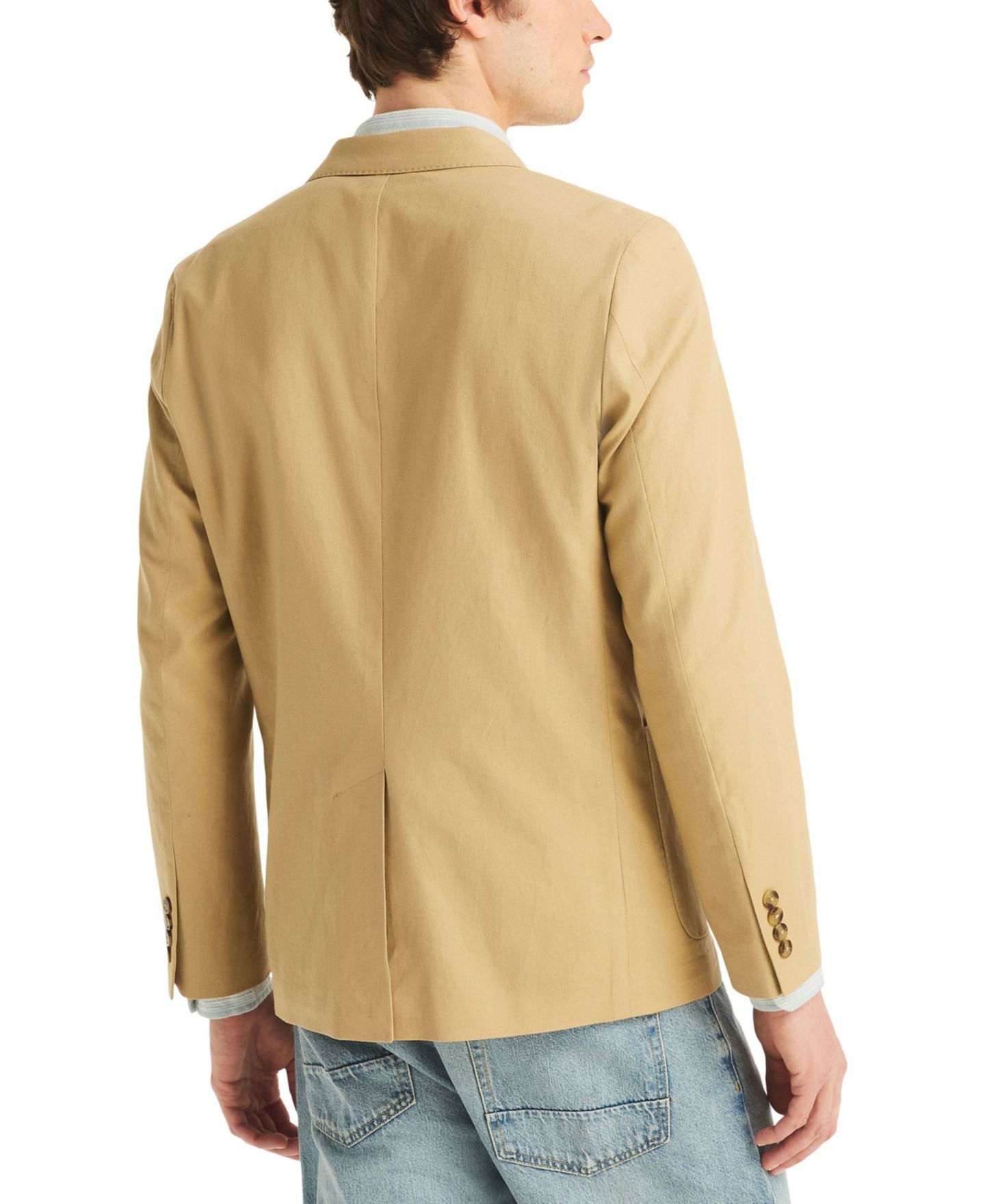Мужской пиджак Nautica Two Button Linen-Blend Sport Blazer, цвет: Песочный — фото 5