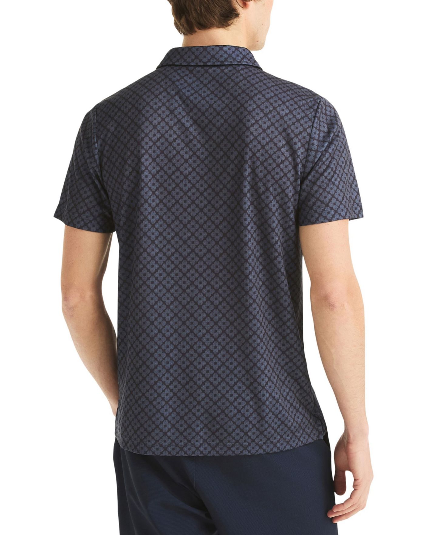 Мужская рубашка Nautica Short-Sleeve Geo Printed, цвет: Тёмно-синий — фото 5
