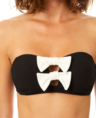Women's Bow Bandeau Neck Bikini Top