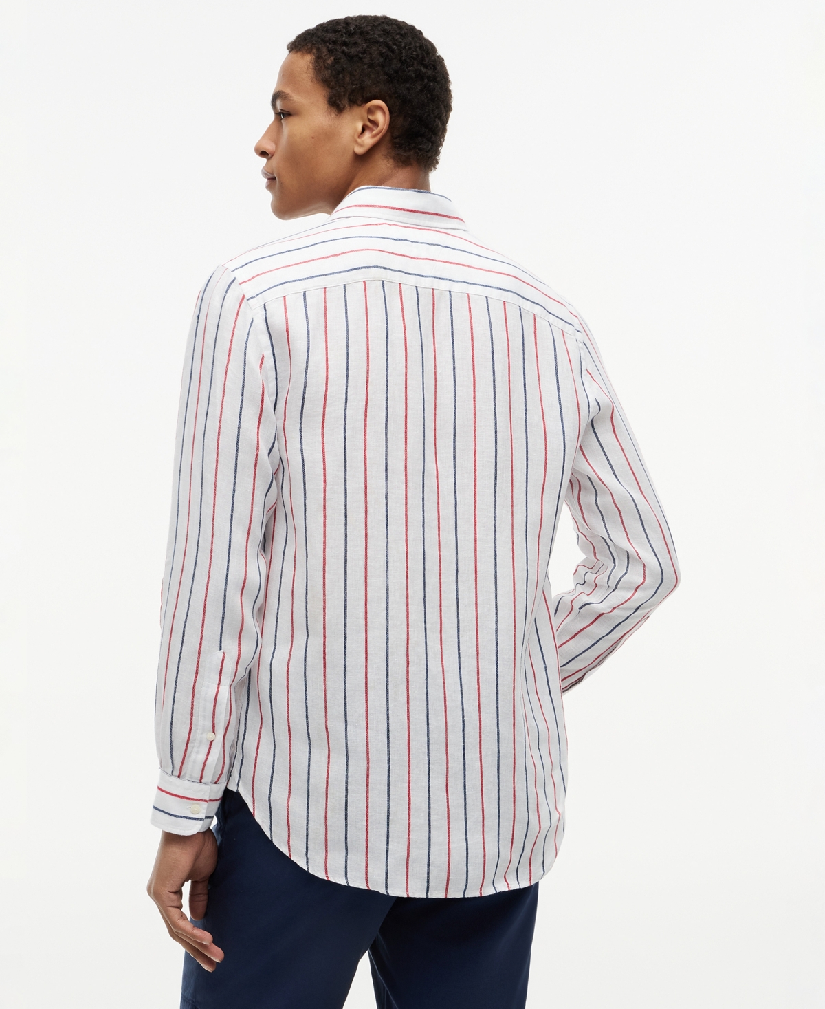 Tommy Hilfiger Men's Linen Textured Stripe Shirt