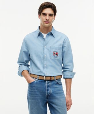 Men's RWB Denim Embroidered Logo Shirt