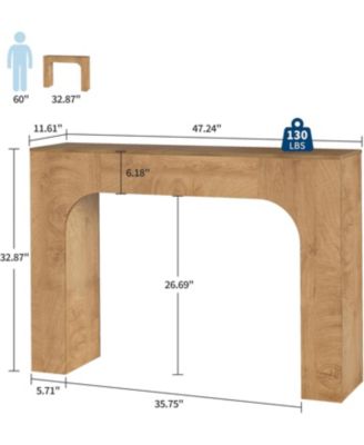 47 Inch Long Console Table for Entryway,Slim Narrow Entrance Tables,Foyer Accent,Hallway Table,Farmhouse Wood Sofa Table