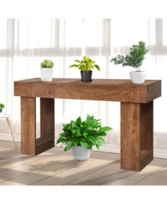 63 Inches Long Console Table, Wooden Entry Table for Entryway, Rustic Sofa Tables Behind Couch, Farmhouse Entryway Tables for Hallway