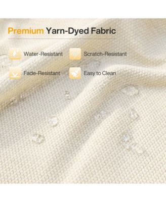 78.7" Outdoor Patio Sofa with Removable Cushions and Metal Frame Patio Couch