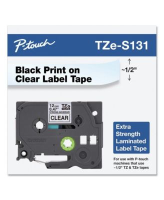 TZES131 0.47 in. x 26.2 ft. TZe Standard Adhesive Laminated Labeling Tape