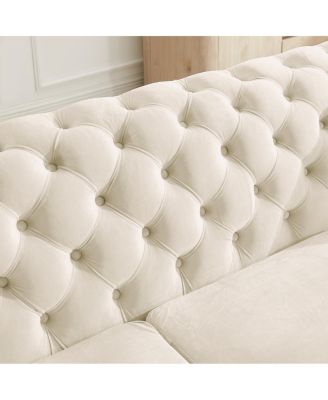 Velvet Tufted Loveseat Sofa