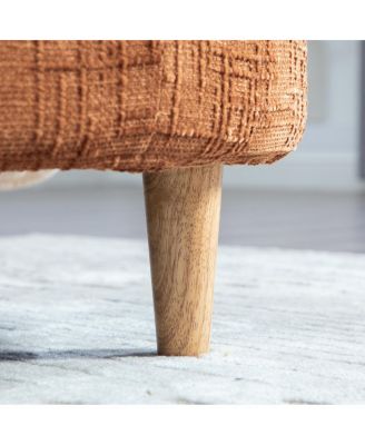 Upholstered End of Bed Bench with Armrests and Bolsters