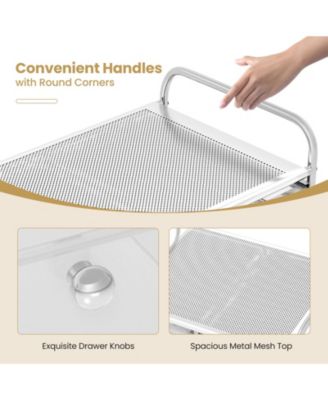 12-Drawer Utility Rolling Cart with Tiered Storage