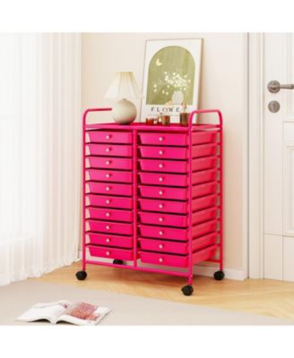 Twenty Drawer Rolling Storage Cart Studio Organizer Unit