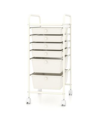 Six Drawer Rolling Storage Cart Organizer for Home and Office