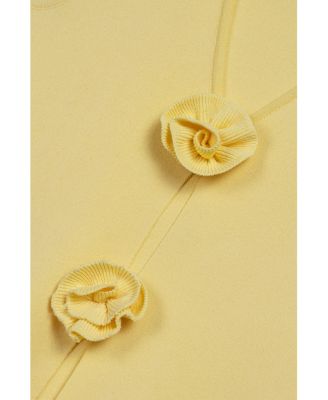 Women's Floral Cut-Out Knit Top