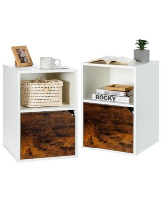 Set of 2 Nightstands Side End Table for Living Room
