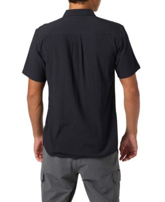 Men's Perforated Short-Sleeve Woven Shirt