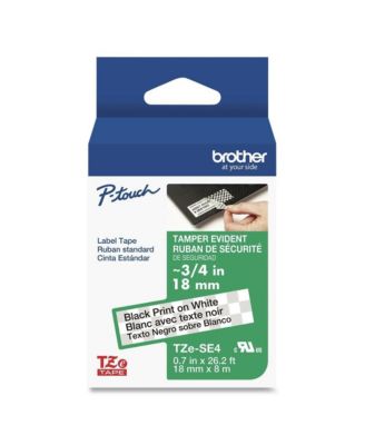 TZESE4 0.7 in. x 26.2 ft. TZ Security Tape Cartridge for P-Touch Labelers