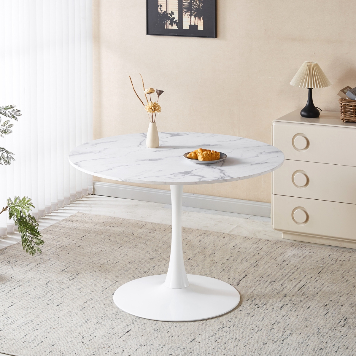 Streamdale Furniture Marble Tulip Dining Table