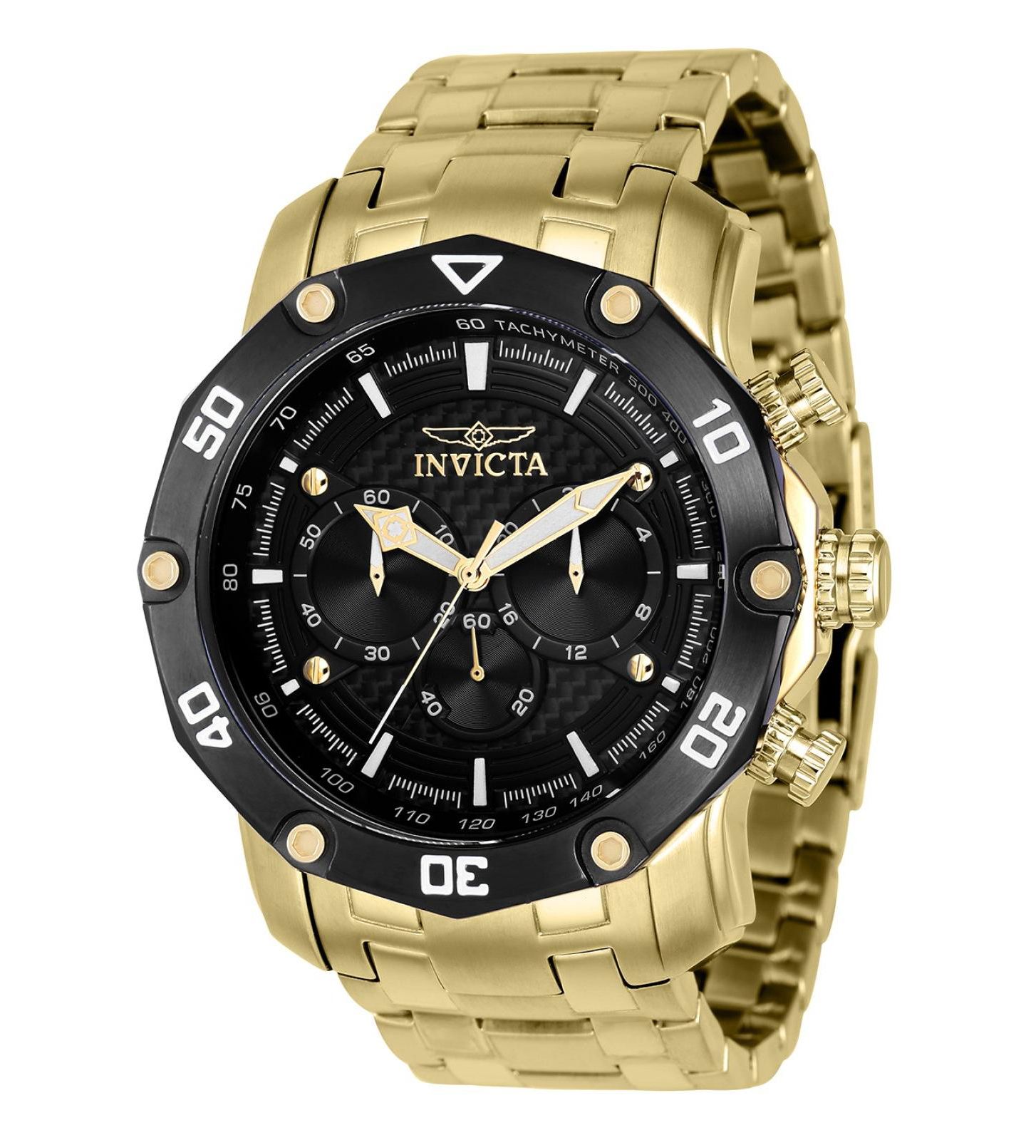 Мужские часы Invicta 37725 Pro Diver Quartz Multifunction Dial, цвет: Золотой — фото 1