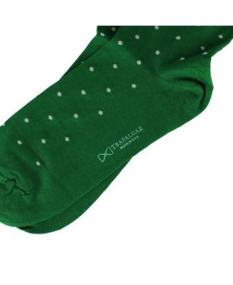 Men's Leo Polka Dot Mercerized Cotton Mid-Calf Socks