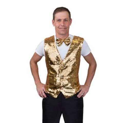 Детские игрушки Dress Up America Sequin Adjustable-Buckle Vest and Bow Tie, 2-Piece Set, Ages 18+