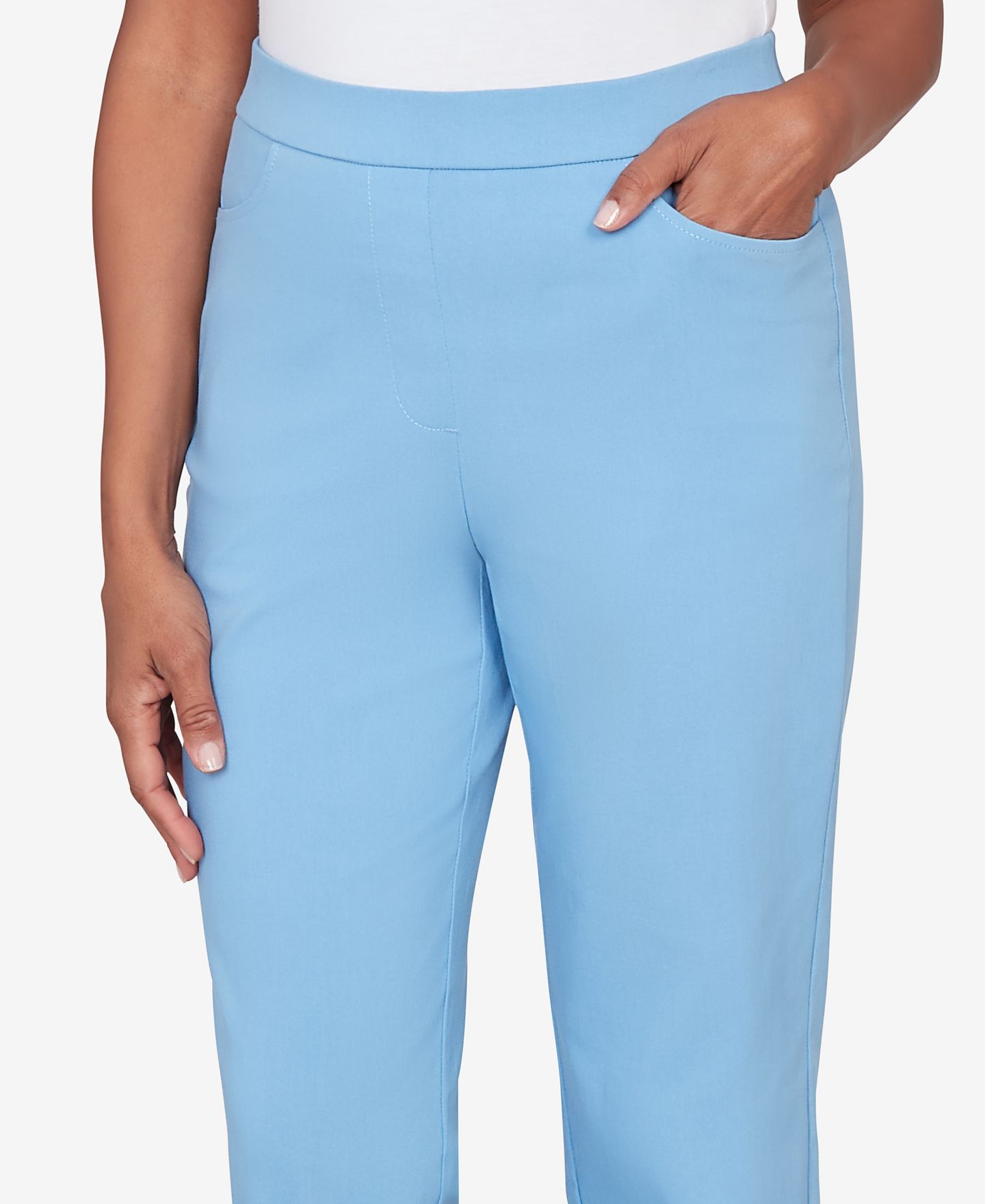 Женские брюки Alfred Dunner St. Augustine Tailored Stretch Comfort Waistband, цвет: Wedgewood — фото 4