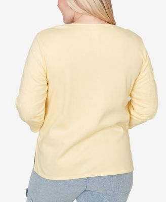 Women's Out of the Blue Floral Embroidered Sunshine Top