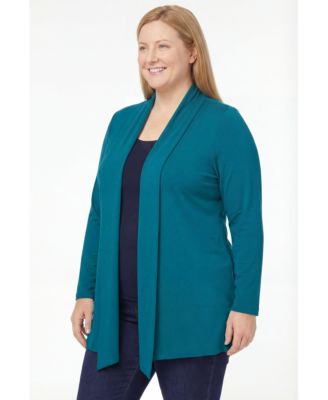 Plus Size 2-Fer Cardigan & Attached Lace Tunic