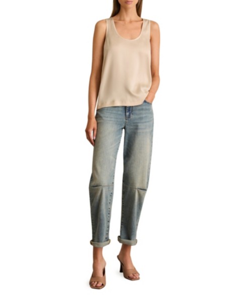 Женские топы REISS Women's Ruby Silk-Front Cami Top