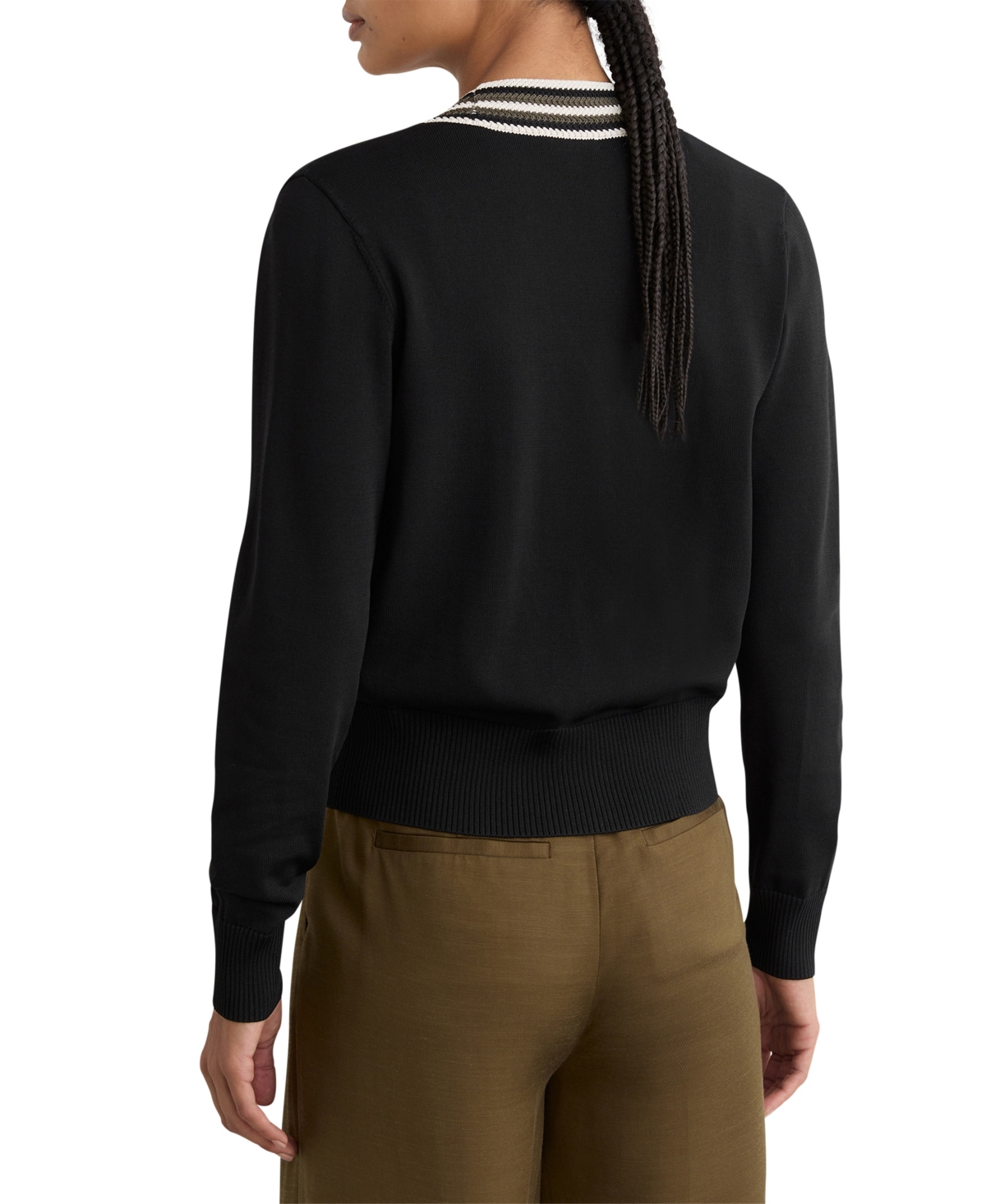 Reiss Women's Danni Tipped Button-Through Cardigan