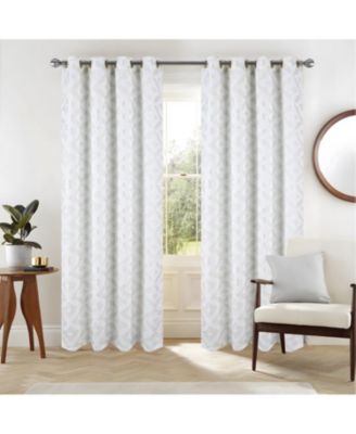 Heathrow Halo Foil Blackout Polyester Window Curtain Grommet Panel 52" x 84"