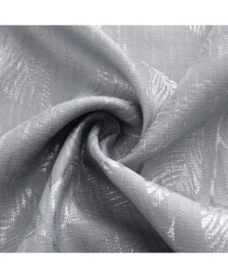 Bexley Foil Jacquard Polyester Window Curtain Grommet Panel 52" x 84"