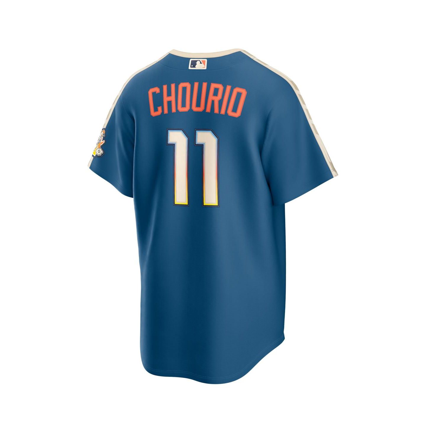 Мужской топ Nike Jackson Chourio Mineral Blue Milwaukee Brewers 2026 City Connect Stadium Jersey — фото 3
