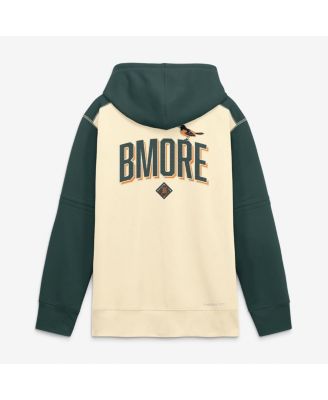 Men's Cream/Green Baltimore Orioles 2026 City Connect Authentic Collection Therma-FIT Hoodie