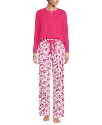 Women's Knit 2 Piece Pajama Set - Long Sleeve Top and Pants
