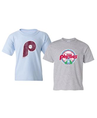 Big Boys and Girls Light Blue/Gray Philadelphia Phillies Cooperstown 2-Pack T-Shirt Set
