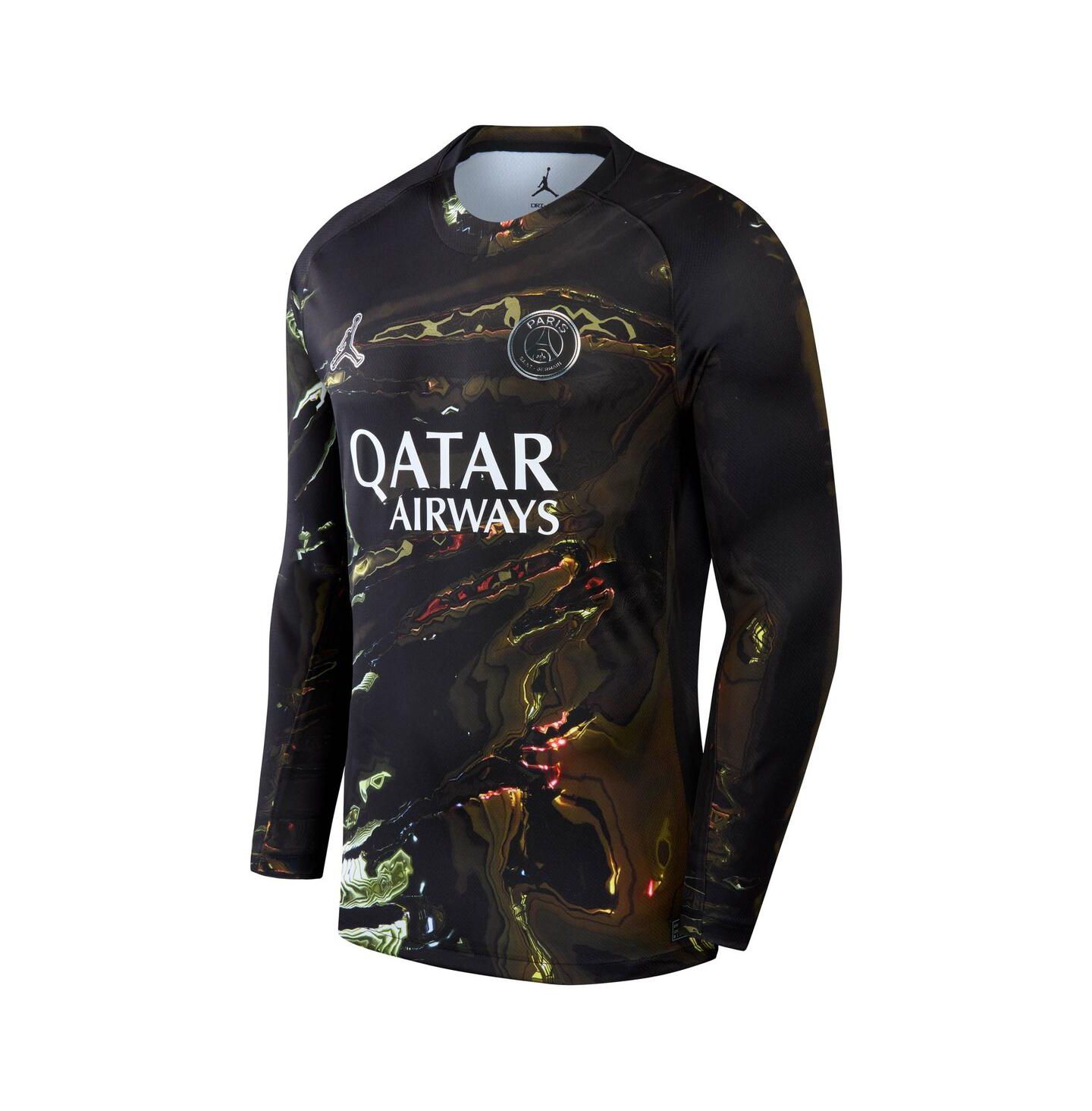 Мужское джерси Jordan Men's Black Paris Saint-Germain 2025/26 Fifth Stadium Replica Long Sleeve Jersey — фото 2