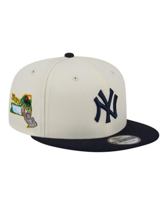 Men's Cream/Navy New York Yankees Localized 9FIFTY Snapback Hat