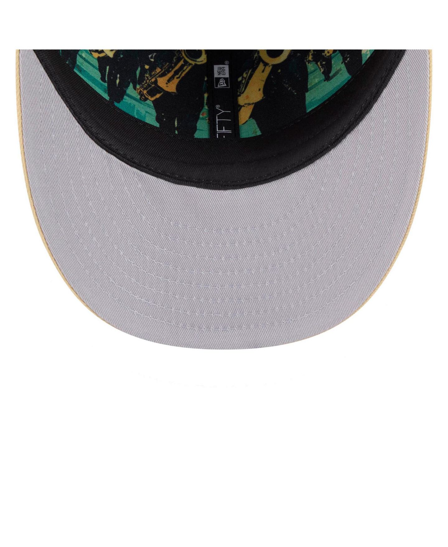 Мужская кепка New Era Black/Gold New Orleans Saints 2026 NFL Draft Pre-Curved 59FIFTY Fitted Hat — фото 5