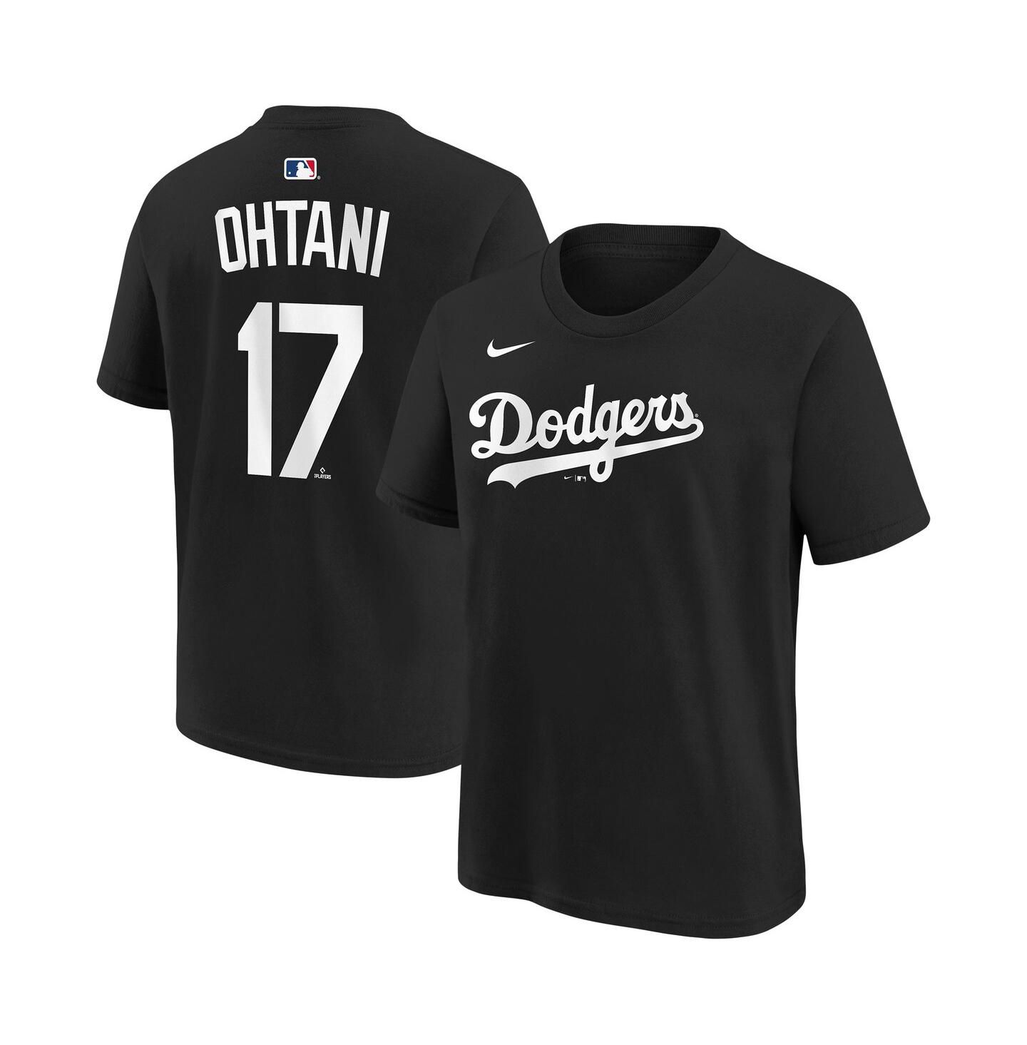 Детская футболка Nike Shohei Ohtani Black Los Angeles Dodgers Name & Number — фото 1