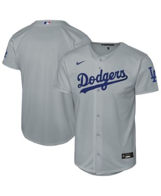 Big Boys and Girls Gray Los Angeles Dodgers Alternate Stadium Jersey