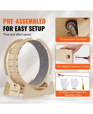 Zeus and Ruta Large Cat Exercise Wheel Treadmill for Indoor Cats