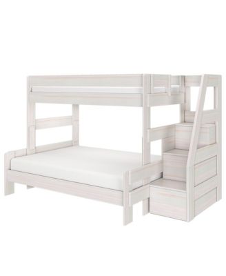Modern Farmhouse Twin Over Full Bunk Bed With Staircase