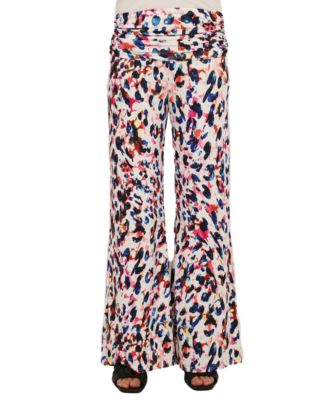 Women's Cheetah Print Wide-Leg Pants