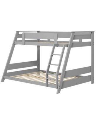 Solid Wood Twin Over Full Bunk Bed with Ladder