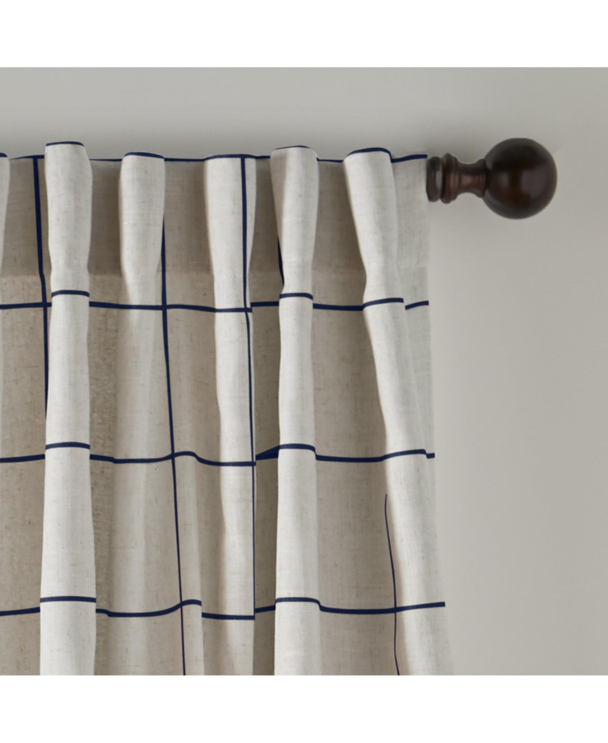 Elrene Home Fashions Brighton Windowpane Plaid Blackout Window Curtain Panel