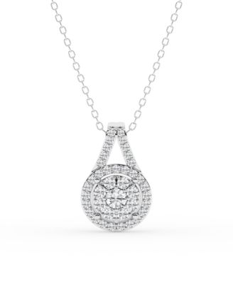 Diamond Pendant 18" Necklace (1/2 ct. t.w.) in Sterling Silver