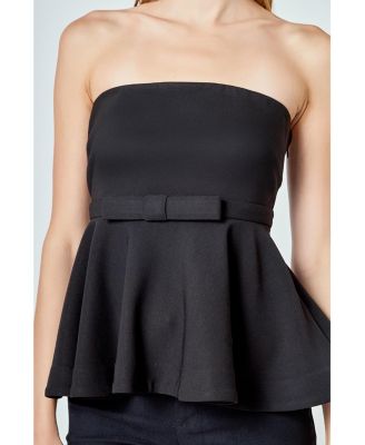 Women's Strapless Flared Top