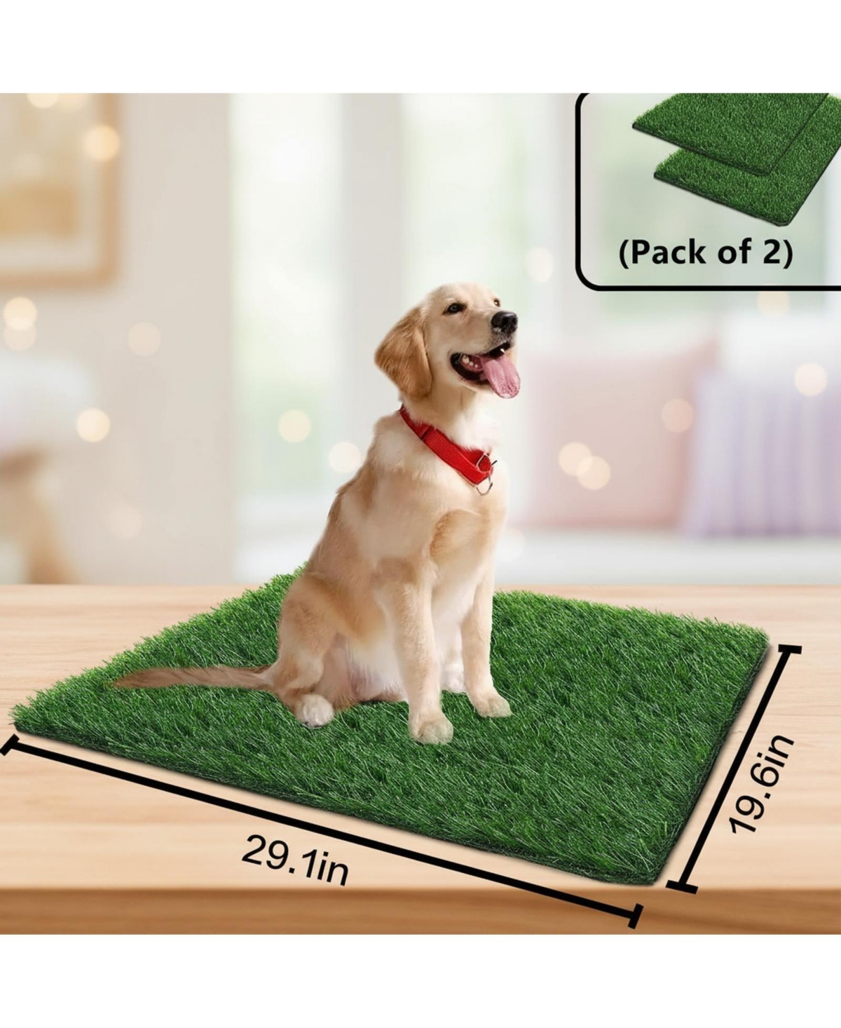 Aronkl Dog Grass Pad Artificial Potty Training Mat Indoor Outdoor Easy Clean