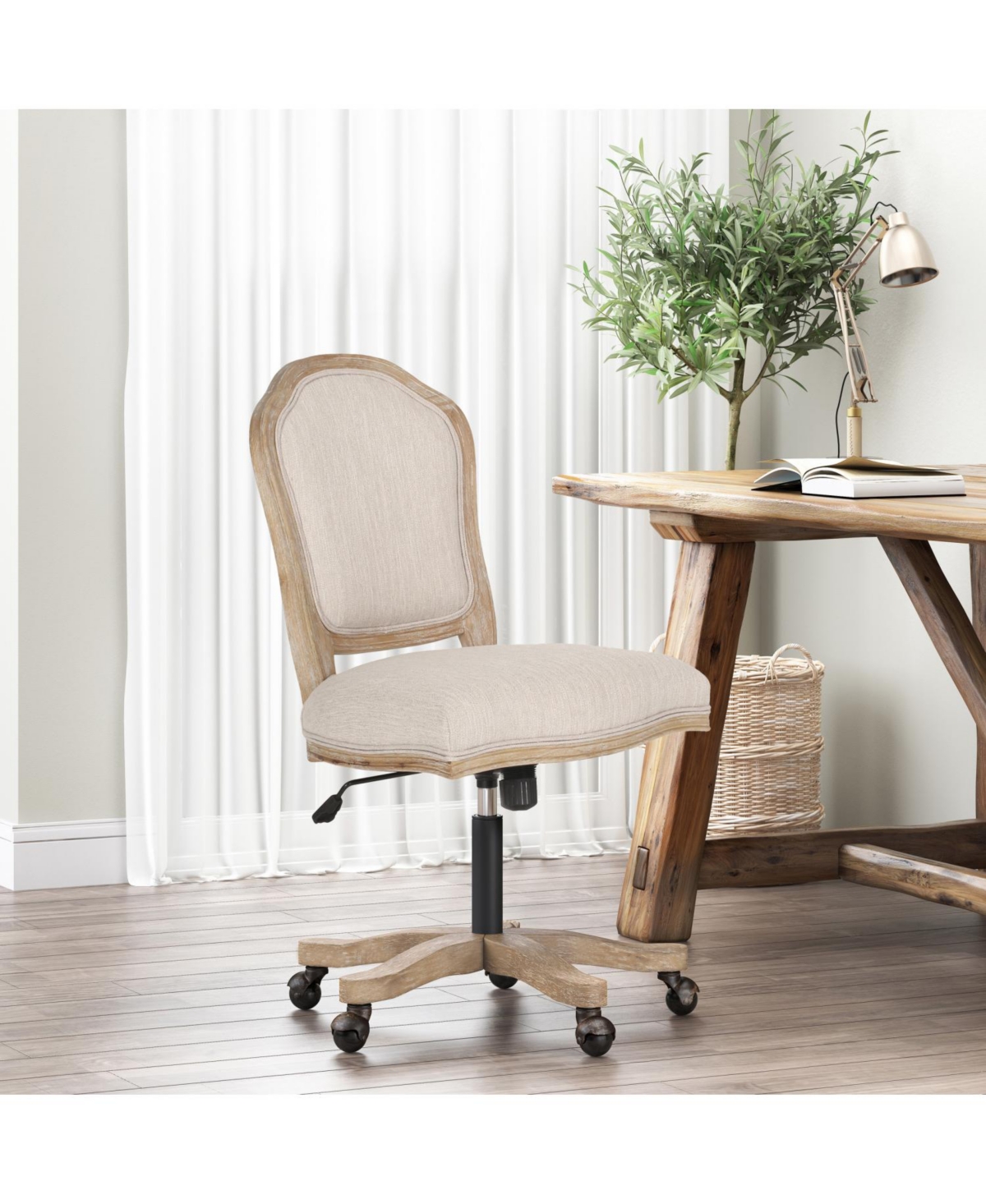 Streamdale Furniture French Country Swivel Office Chair - Adjustable Height