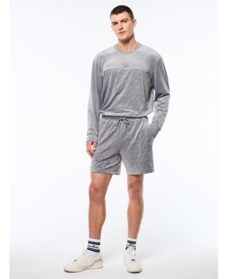 Men's Bandiera Debossed Velour Short